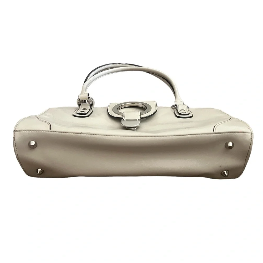 Hillard & Hanson | Y2K purse cream leather medium size shoulder bag